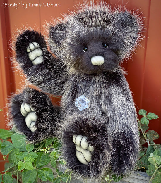 Sooty - 13" faux fur Artist Bear by Emma's Bears - OOAK