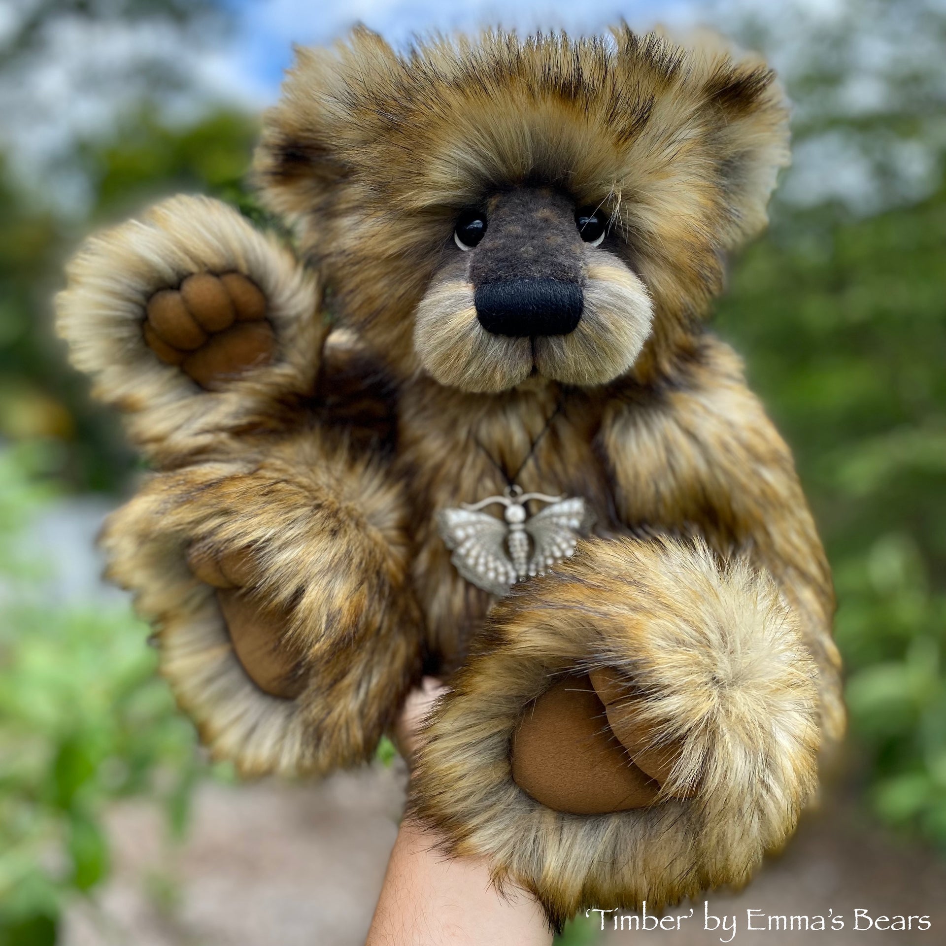 Timber - 15" Faux Fur Artist Bear by Emmas Bears - OOAK