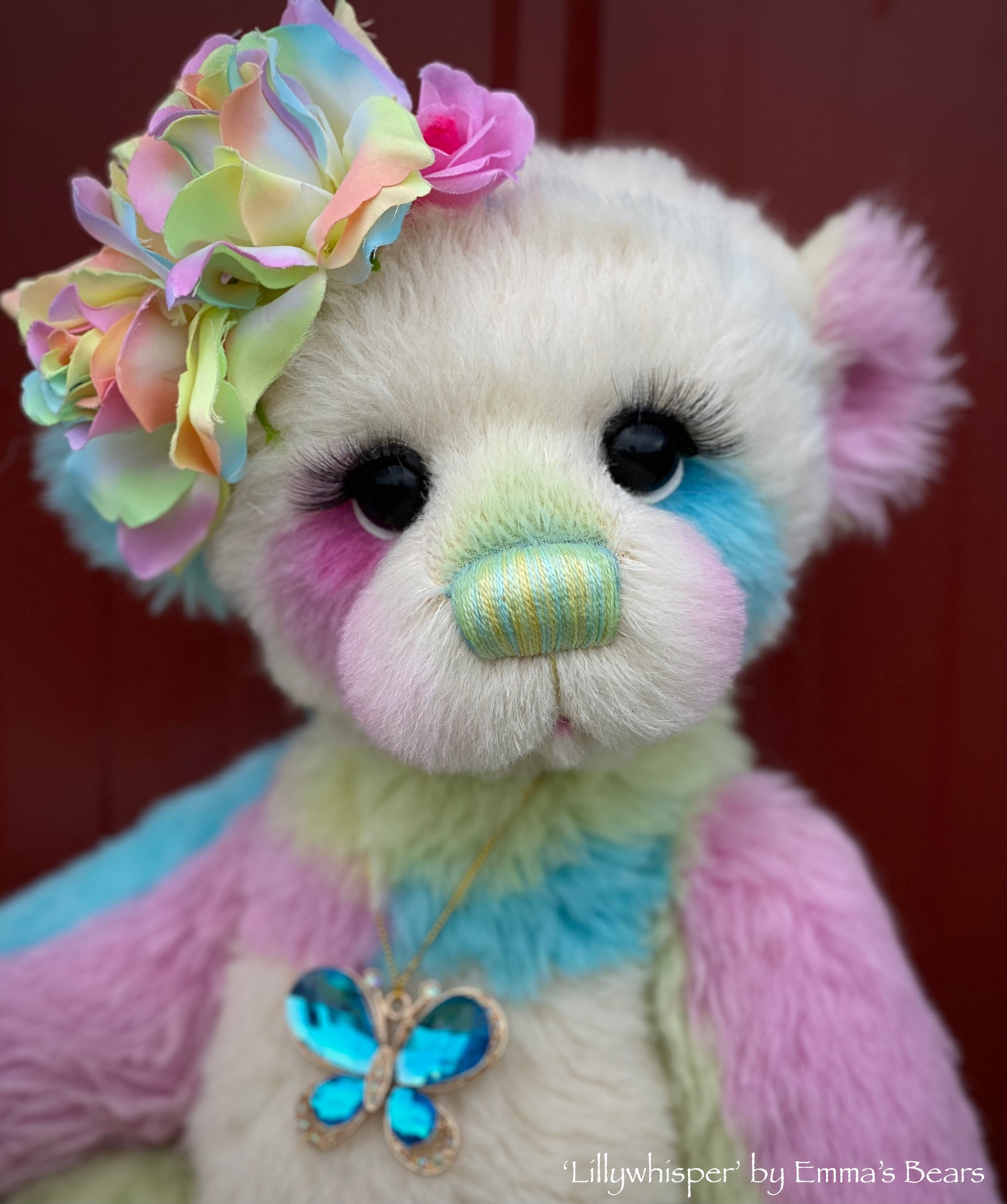 Lillywhisper - 21" Hand-dyed Alpaca Artist Bear by Emma's Bears - OOAK