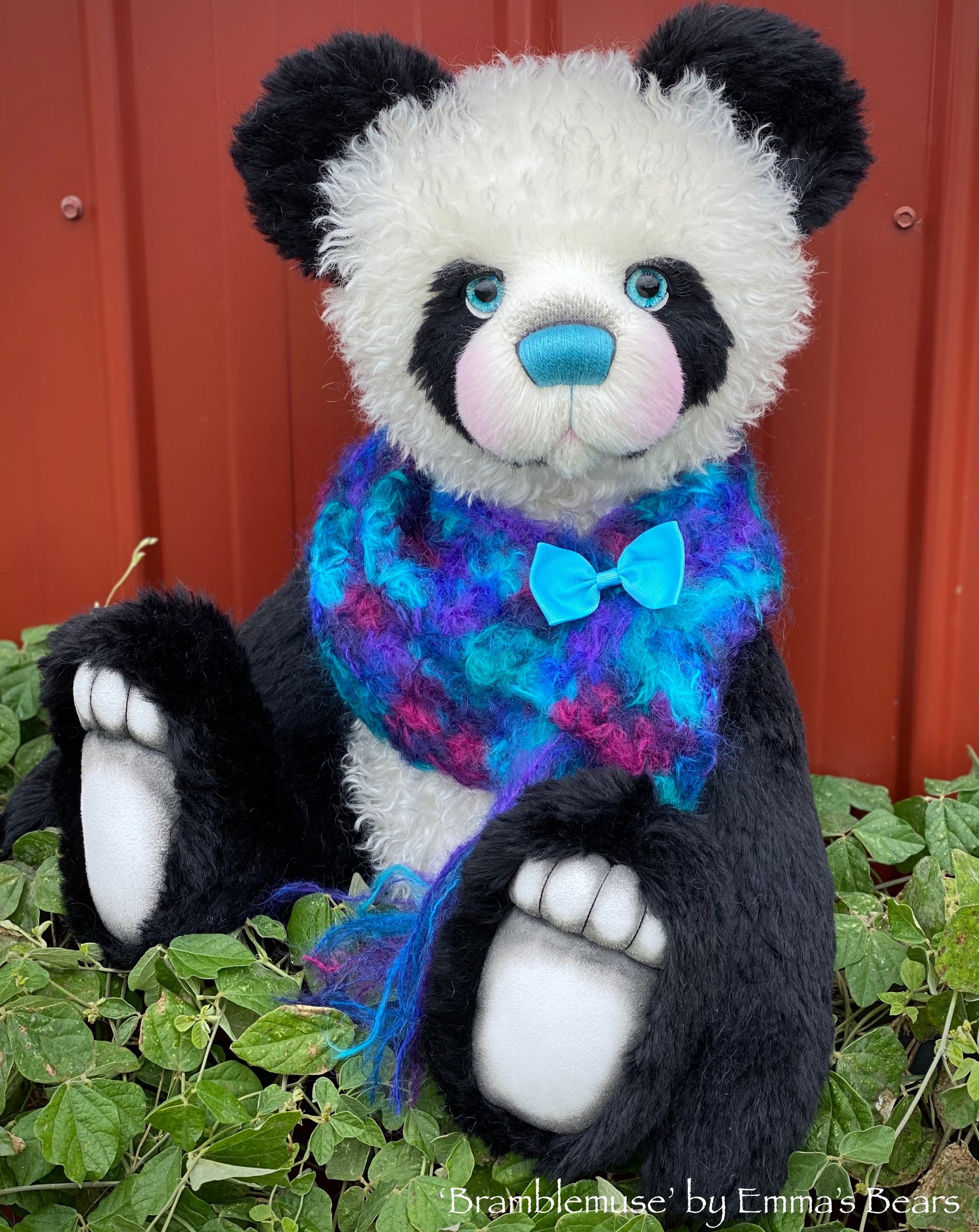 Bramblemuse - 24" mohair artist panda bear by Emma's Bears  - OOAK