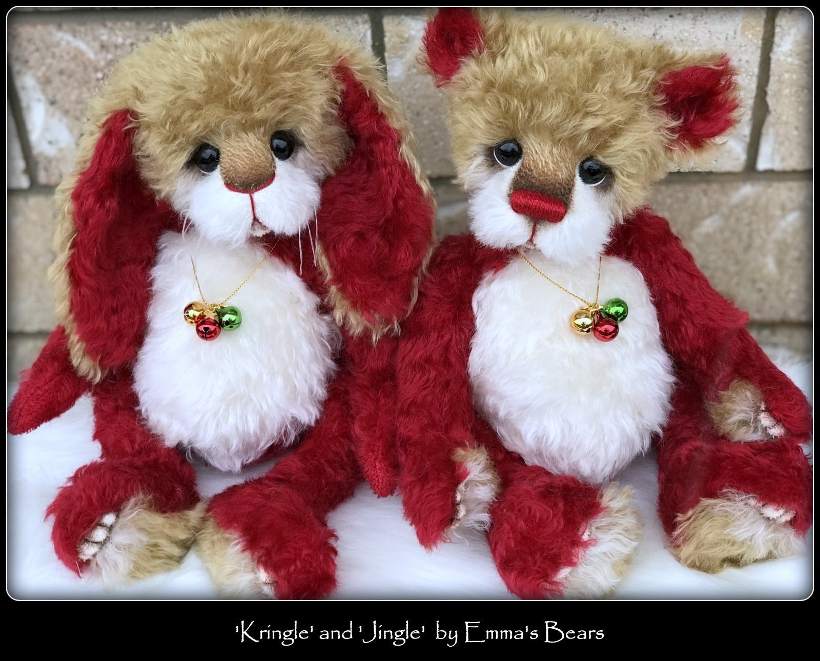 Jingle - 14" kid mohair Christmas artist bear by Emmas Bears - OOAK