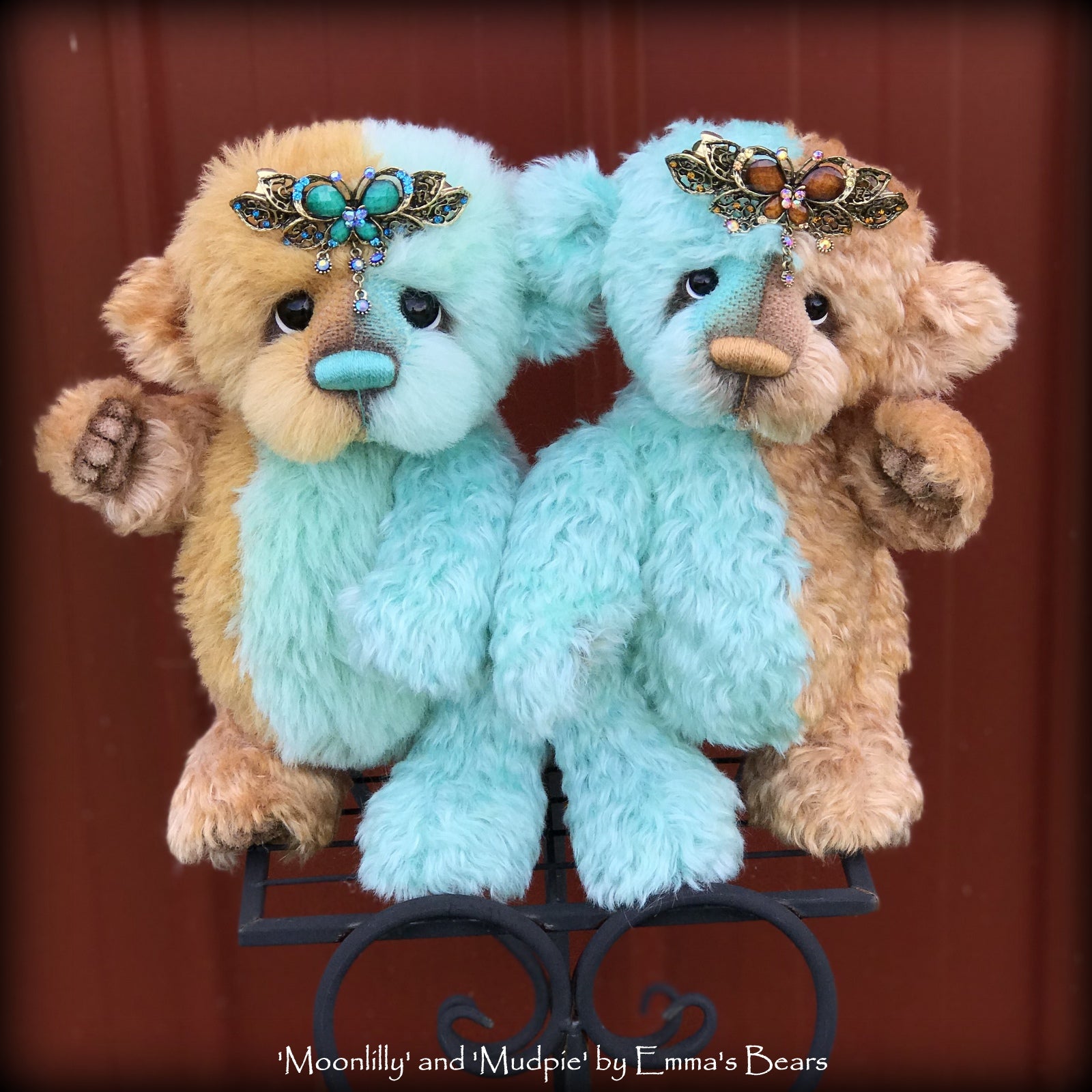 Moonlilly - 10" Mohair and Alpaca artist bear by Emma's Bears - OOAK