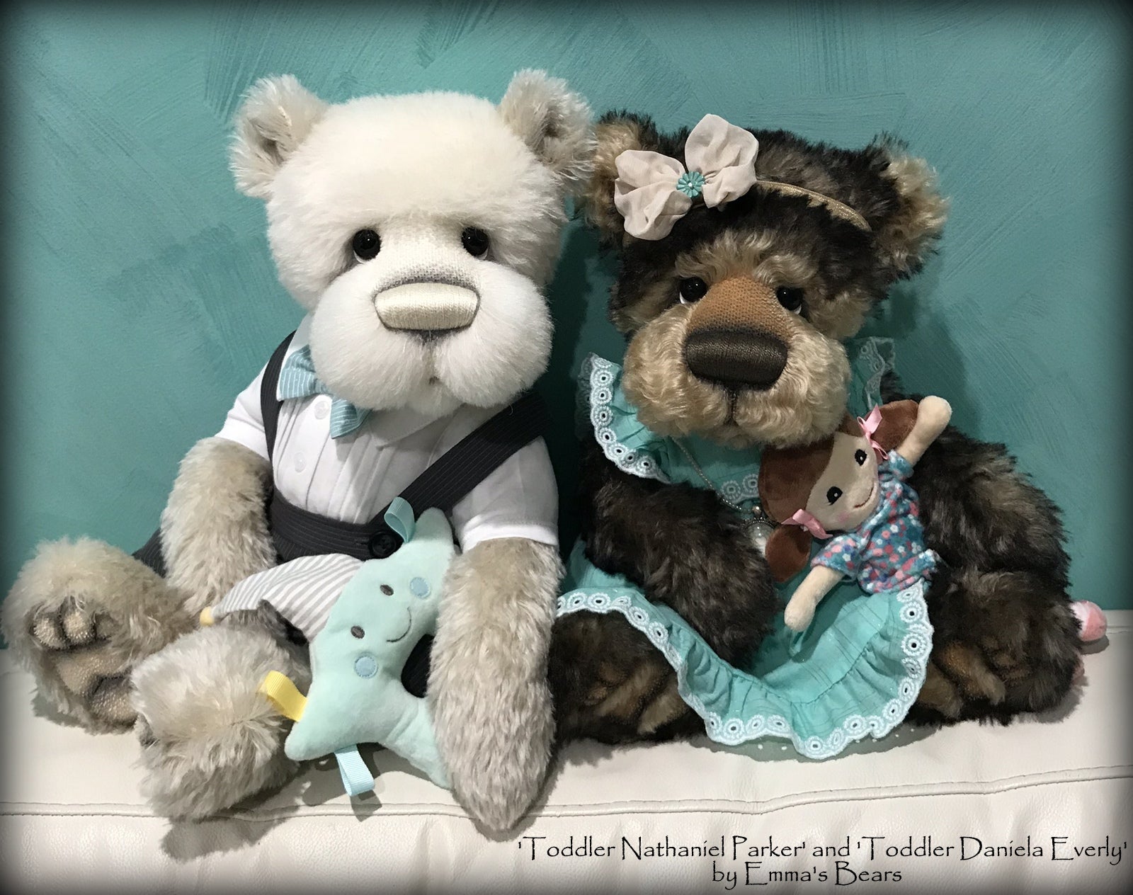 Toddler Nathaniel Parker - 21" ALPACA and MOHAIR Artist toddler style Bear by Emmas Bears - OOAK