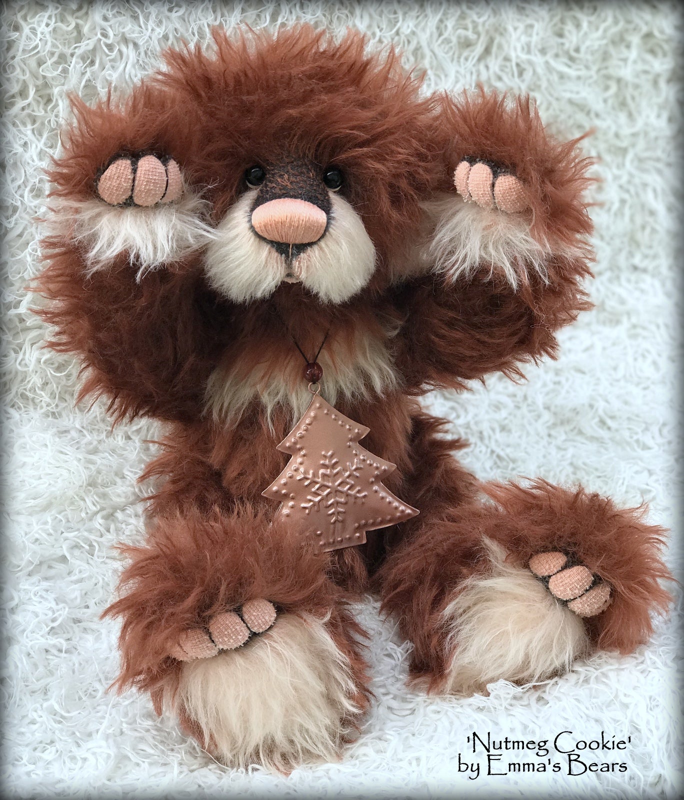 Nutmeg Cookie - 15in MOHAIR Christmas Artist Bear by Emmas Bears - OOAK