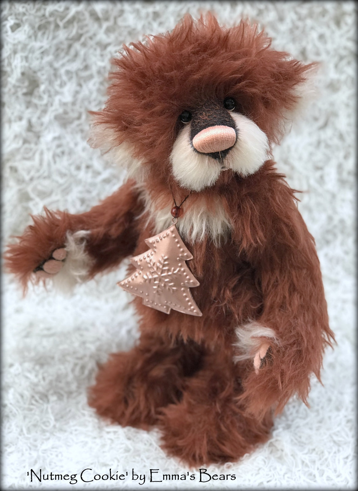 Nutmeg Cookie - 15in MOHAIR Christmas Artist Bear by Emmas Bears - OOAK