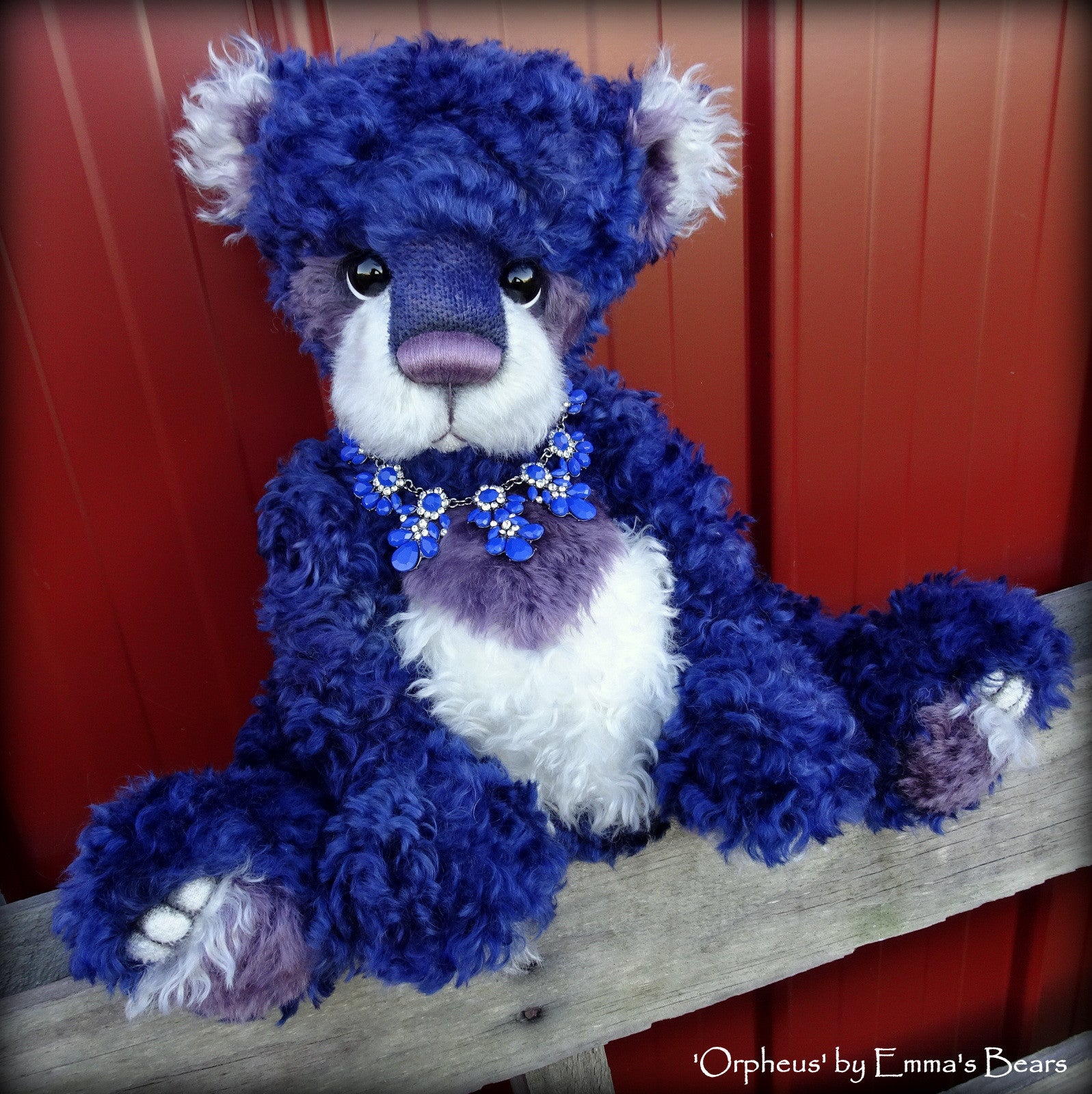 Orpheus - 17" hand-dyed mohair bear by Emmas Bears - OOAK