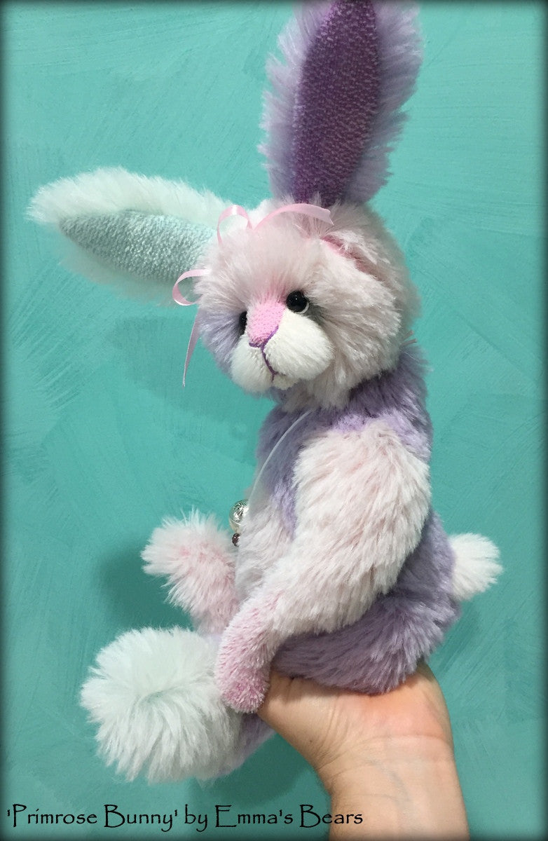 Primrose Bunny - 14" hand-dyed alpaca Easter Bunny  - OOAK by Emma's Bears