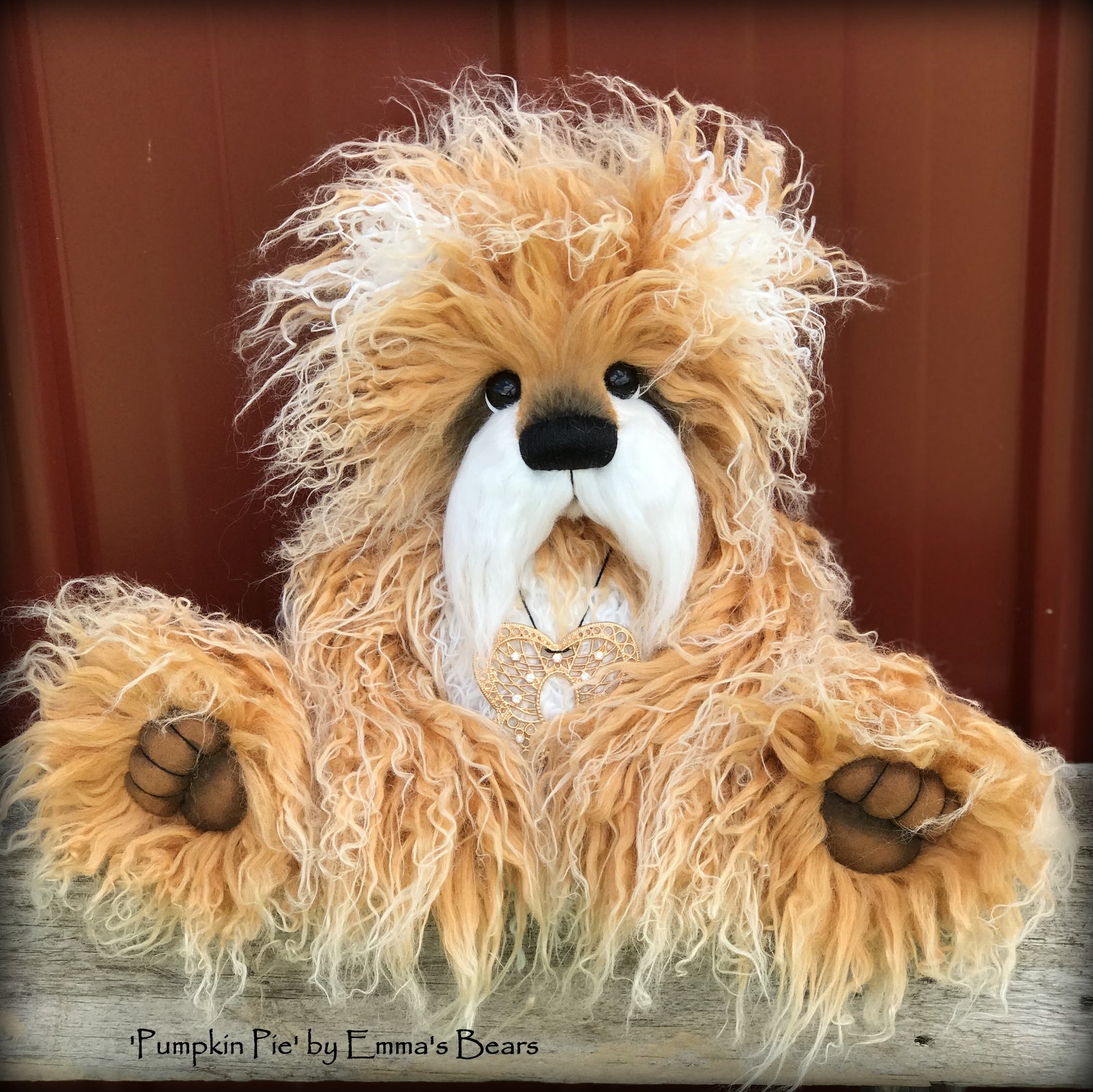 Pumpkin Pie - 15" faux fur Artist Bear by Emma's Bears - OOAK