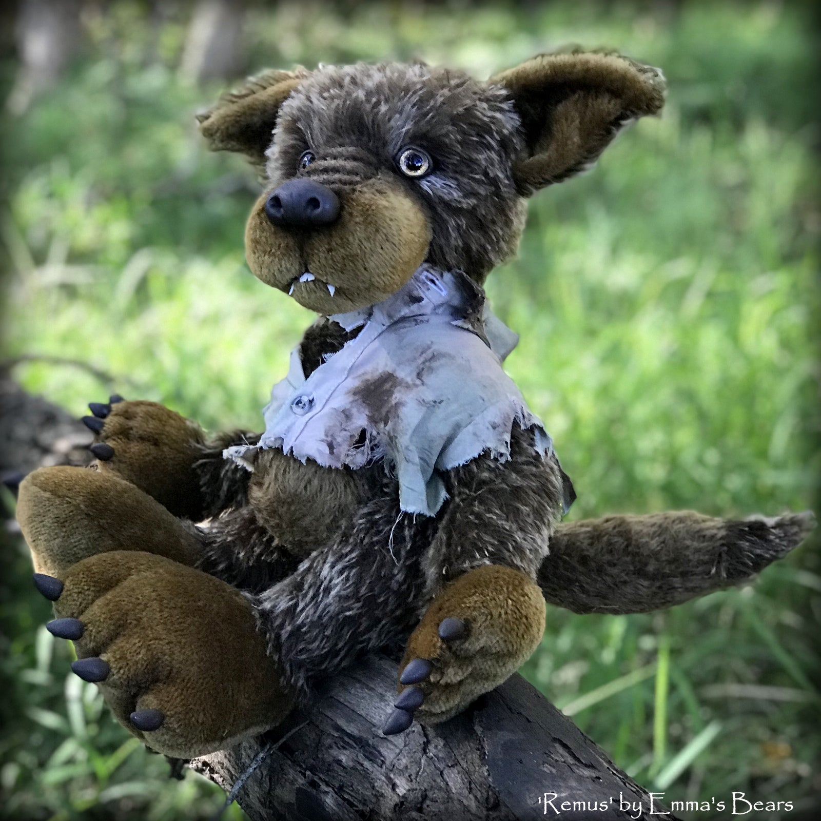 Remus - 18" mohair werewolf soft sculpture - OOAK by Emma's Bears