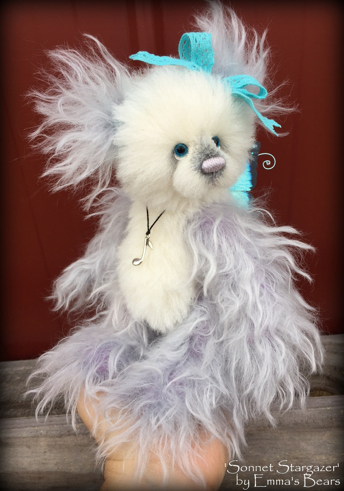 Sonnet Stargazer - 9in mohair and alpaca fairy Artist Bear by Emmas Bears