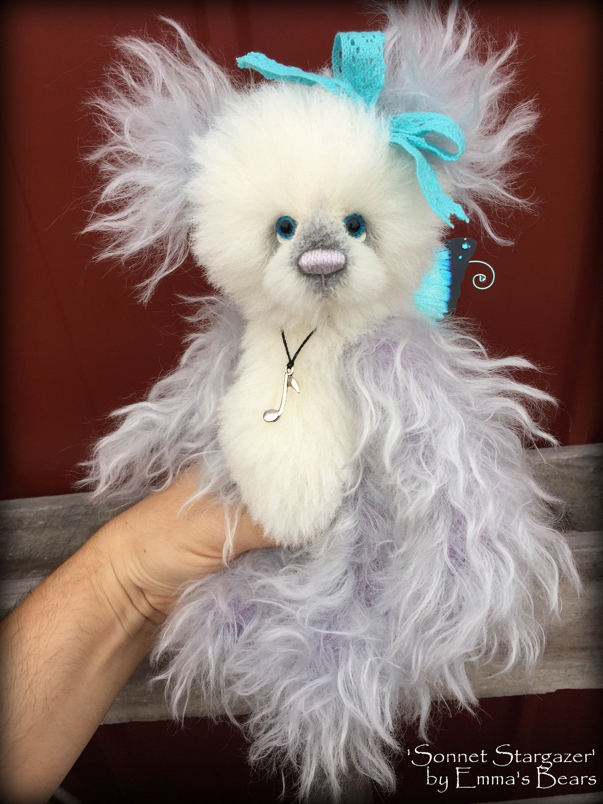 Sonnet Stargazer - 9in mohair and alpaca fairy Artist Bear by Emmas Bears