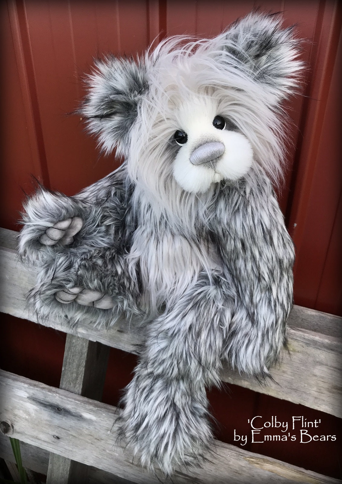 Toddler Colby Flint - 21in faux fur and alpaca Artist toddler style Bear by Emma's Bears - OOAK