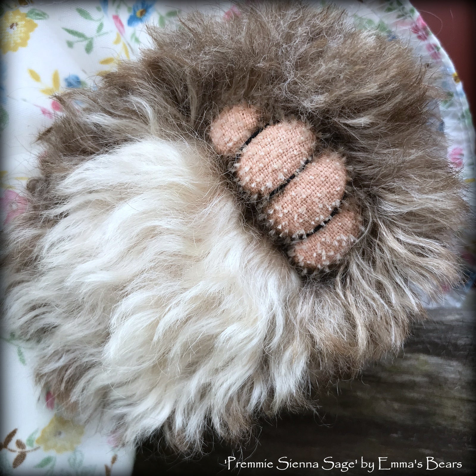 Premmie Sienna Sage - 16in hand dyed MOHAIR Artist baby style Bear by Emmas Bears - OOAK