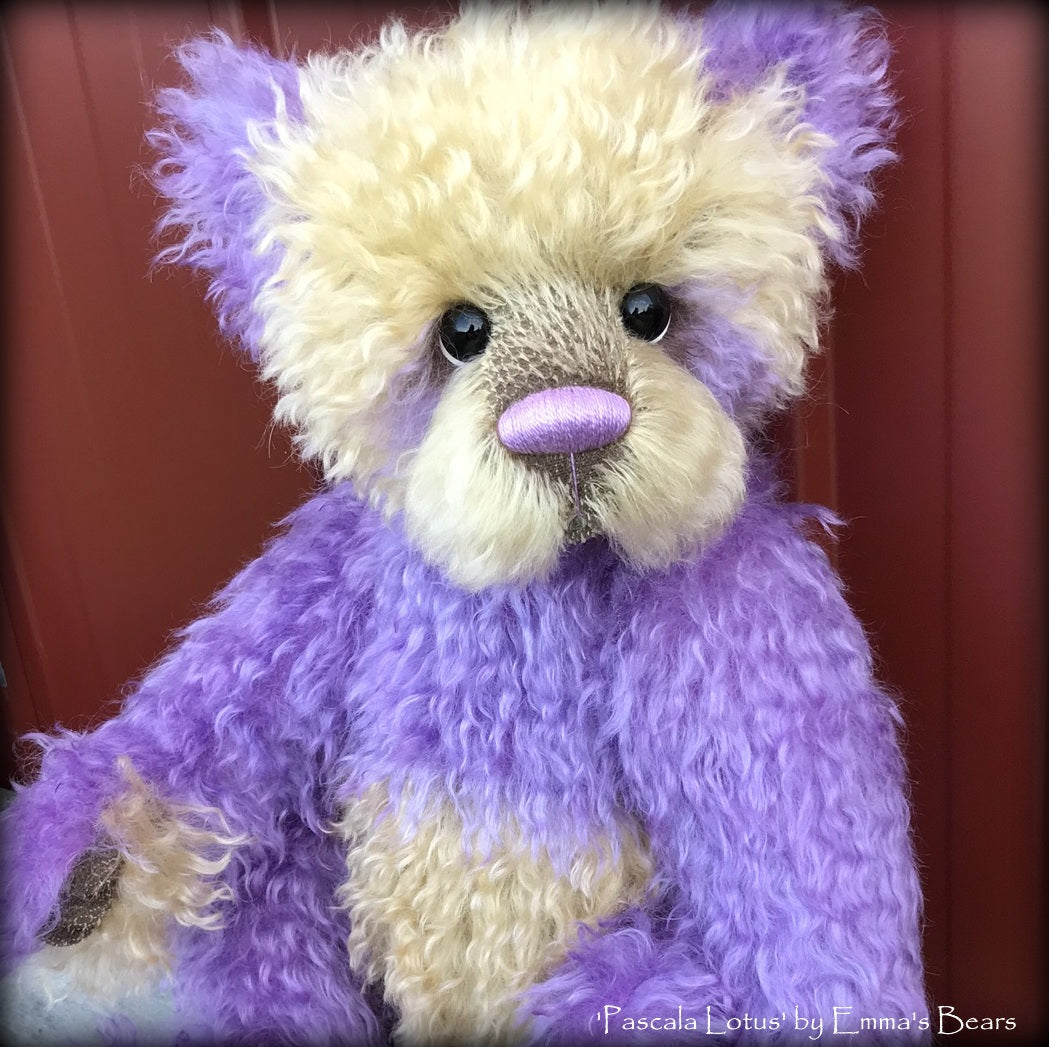 Toddler Pascala Lotus - 21in hand dyed mohair Artist toddler style Bear by Emma's Bears - OOAK