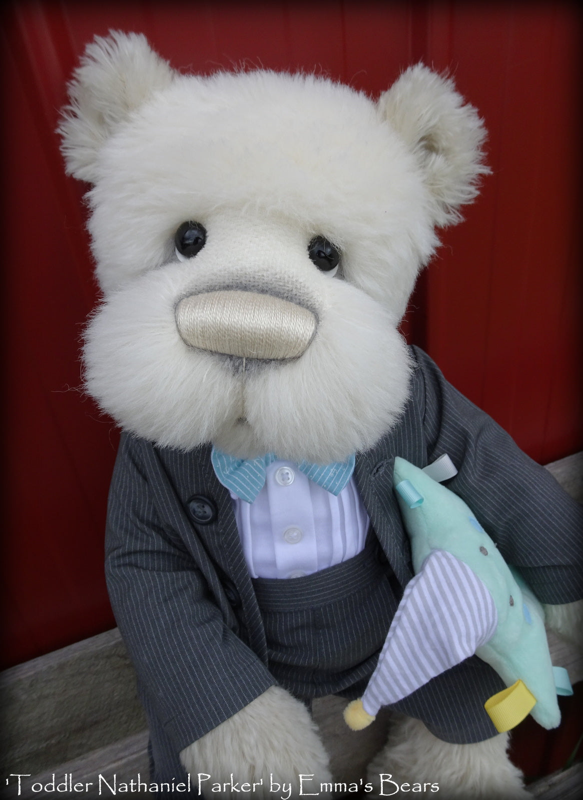 Toddler Nathaniel Parker - 21" ALPACA and MOHAIR Artist toddler style Bear by Emmas Bears - OOAK