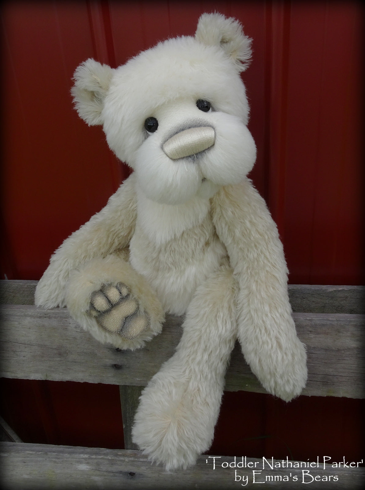 Toddler Nathaniel Parker - 21" ALPACA and MOHAIR Artist toddler style Bear by Emmas Bears - OOAK