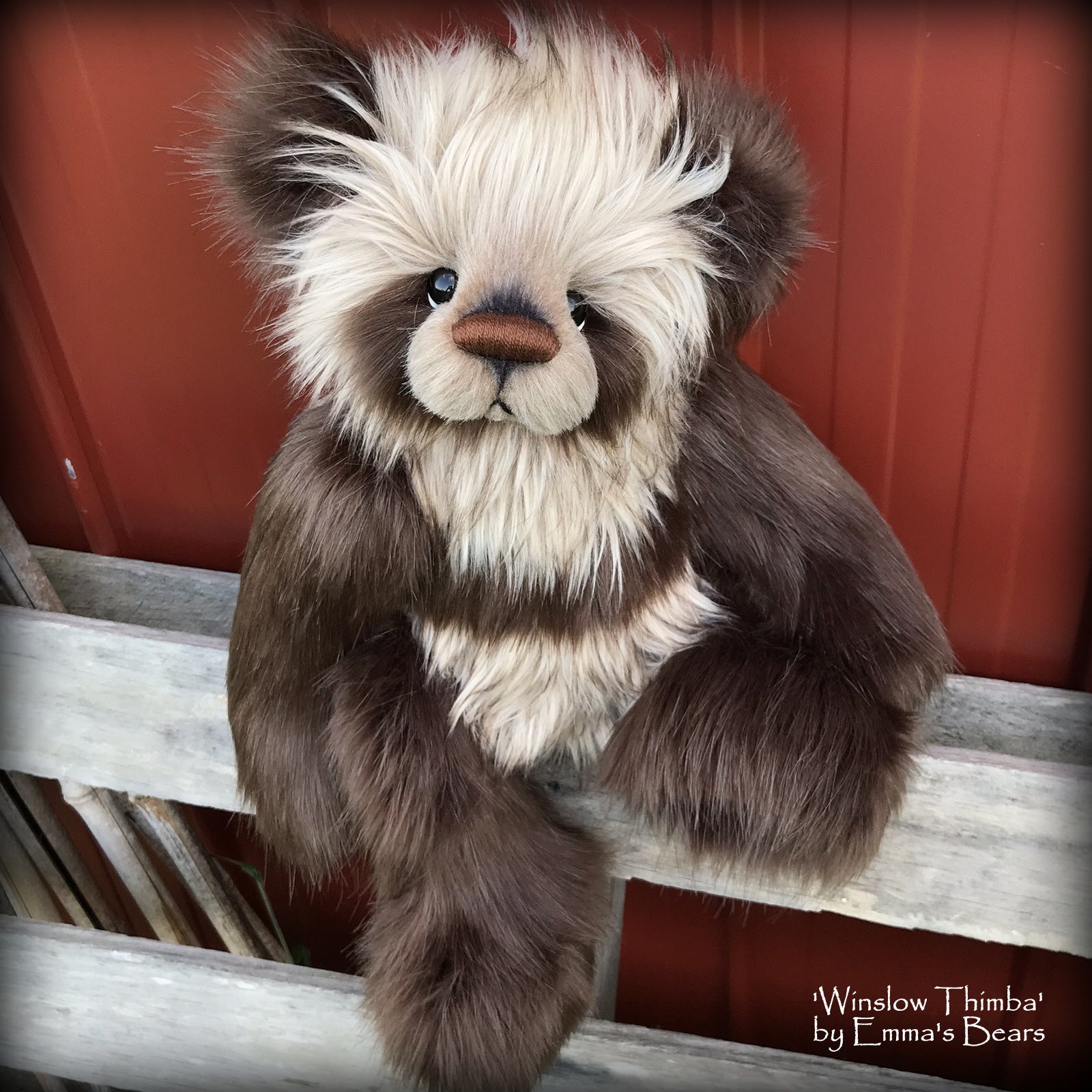 Toddler Winslow Thimba - 20in faux fur Artist toddler style Bear by Emma's Bears - OOAK
