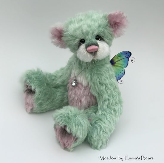 Meadow - 10" Hand dyed artist Easter Butterfly Bear by Emma's Bears - OOAK