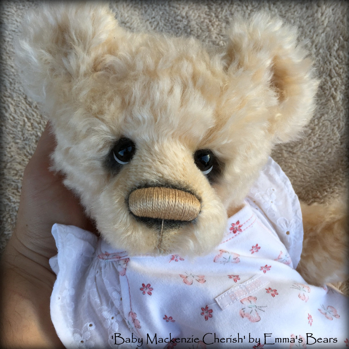 Baby Mackenzie Cherish - 17in MOHAIR Artist Newborn baby Bear by Emmas Bears - OOAK