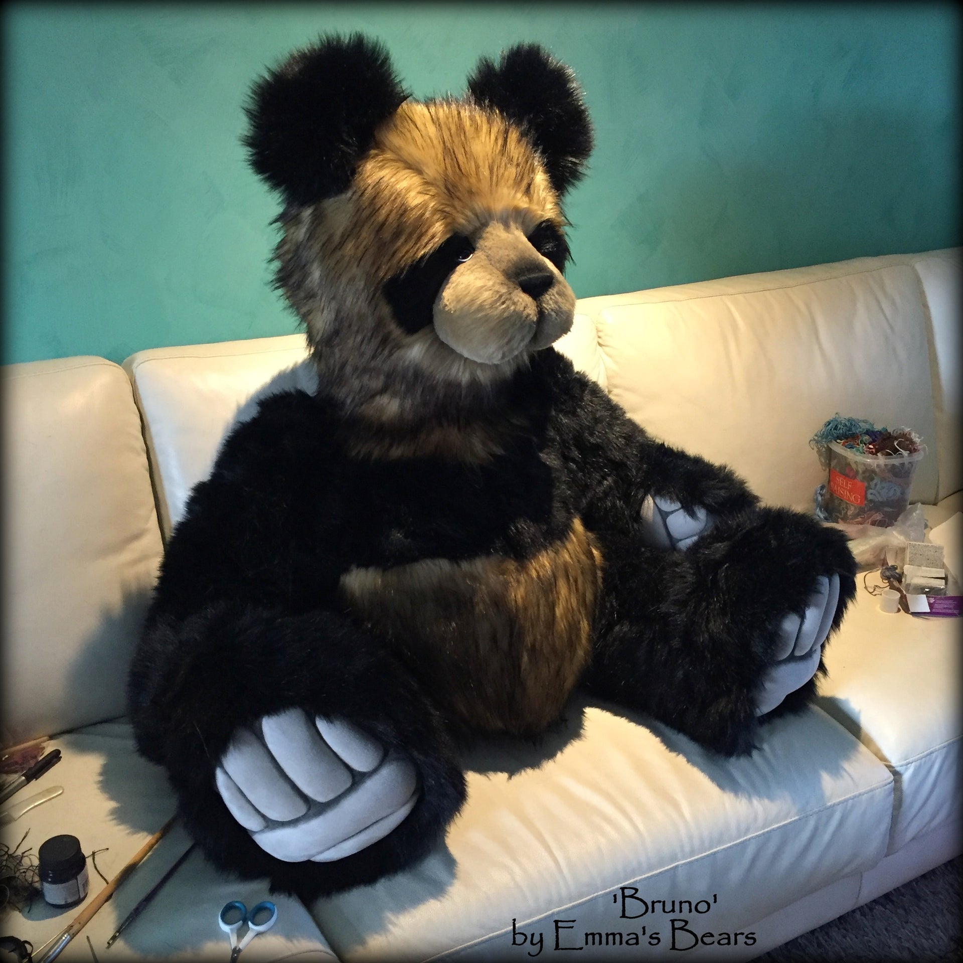 Bruno - 44IN HUGE panda bear by Emmas Bears - OOAK