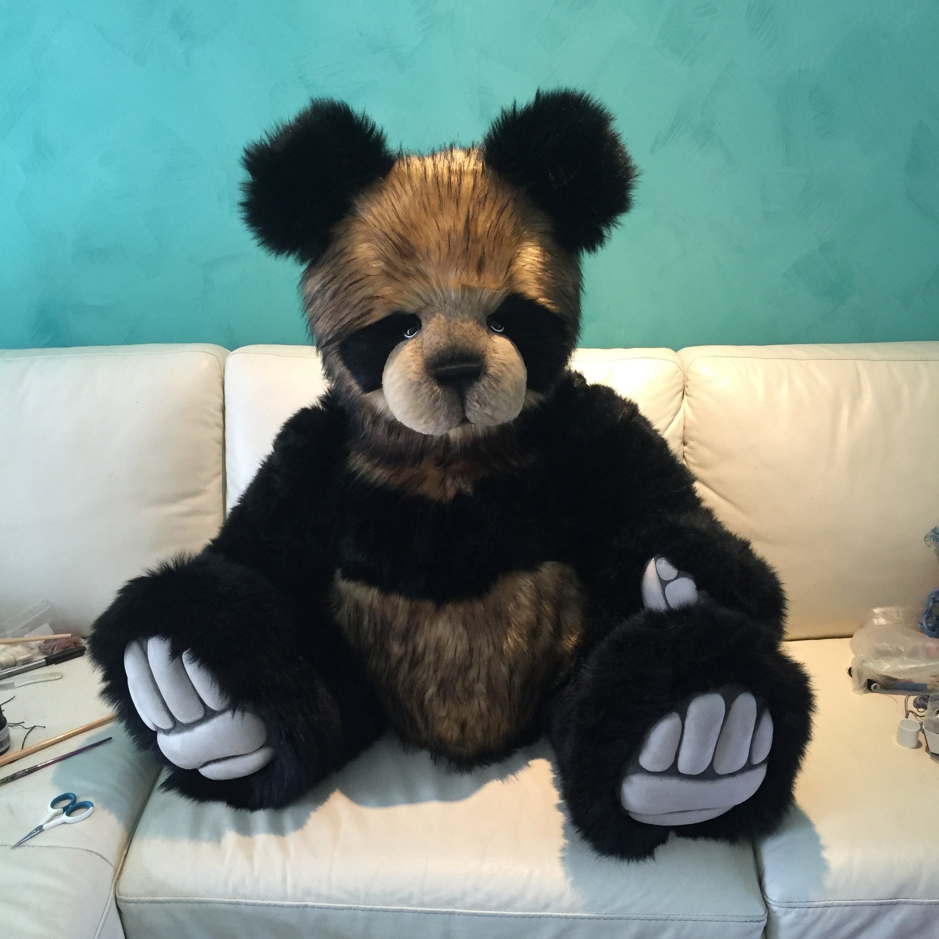 Bruno - 44IN HUGE panda bear by Emmas Bears - OOAK