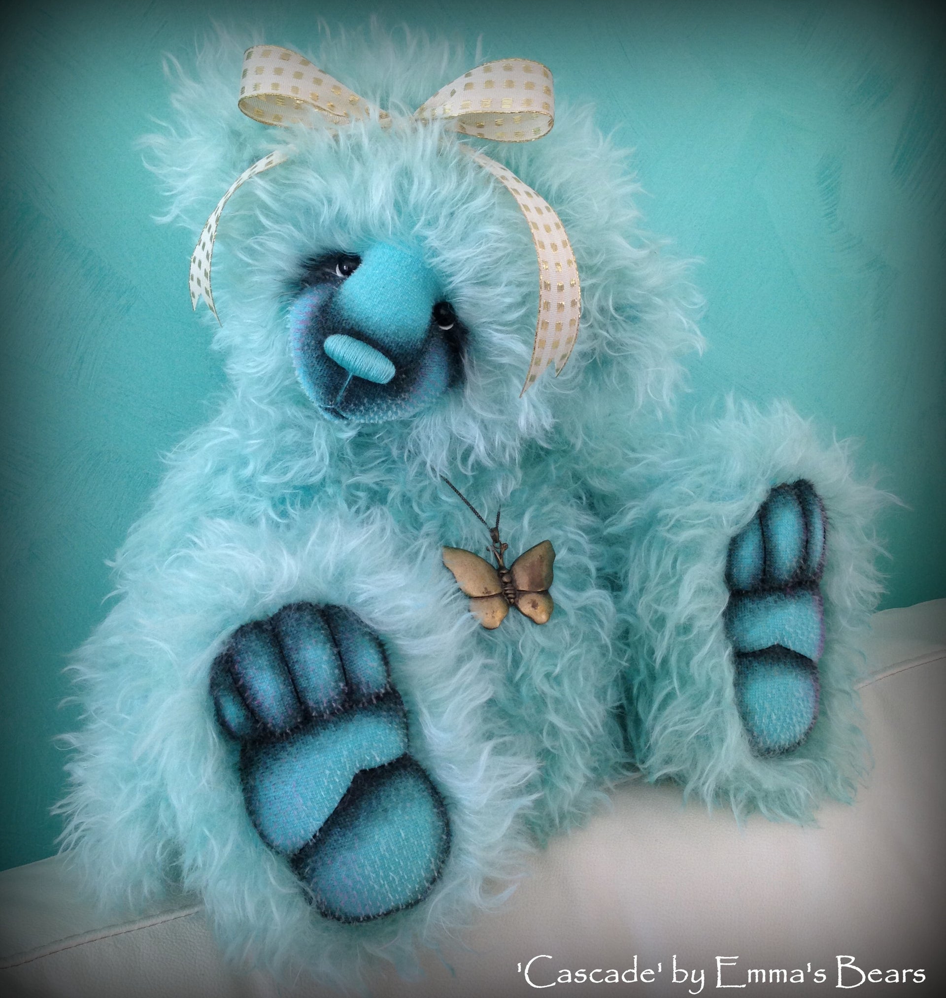 Cascade - 21IN hand dyed mohair bear by Emmas Bears - OOAK