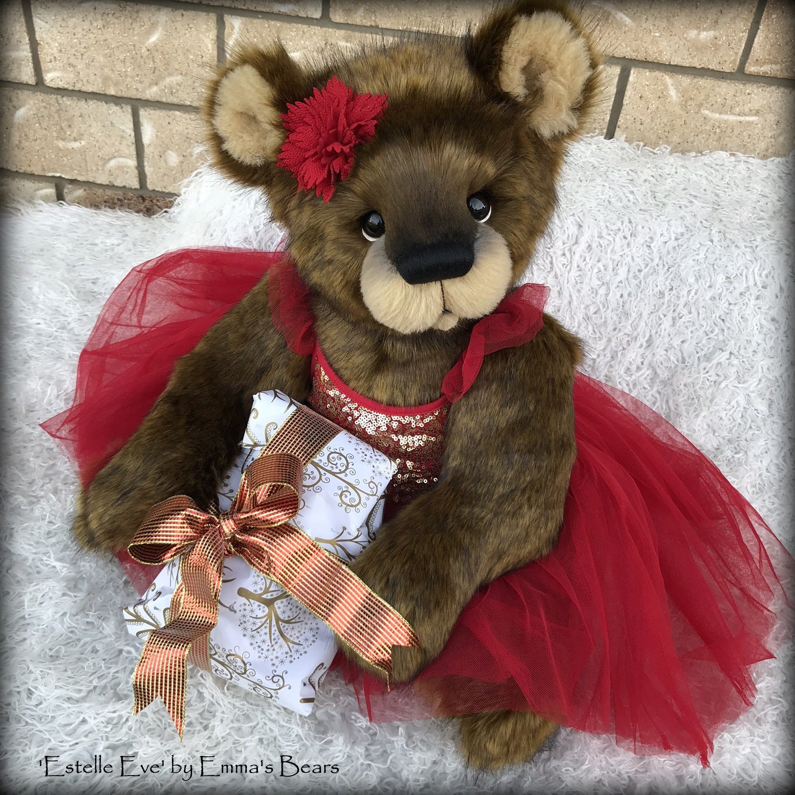 Estelle Eve - 25" Christmas 2018 Toddler Artist Bear by Emma's Bears - OOAK