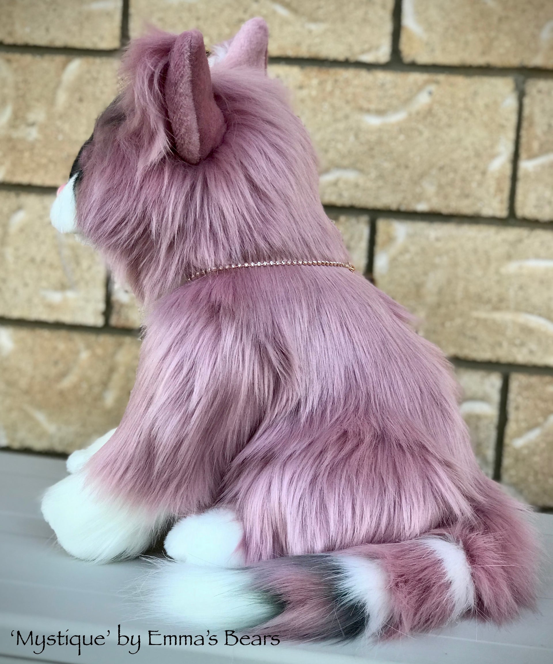 'Mystique' - life-size 15" faux fur artist cat by Emma's Bears