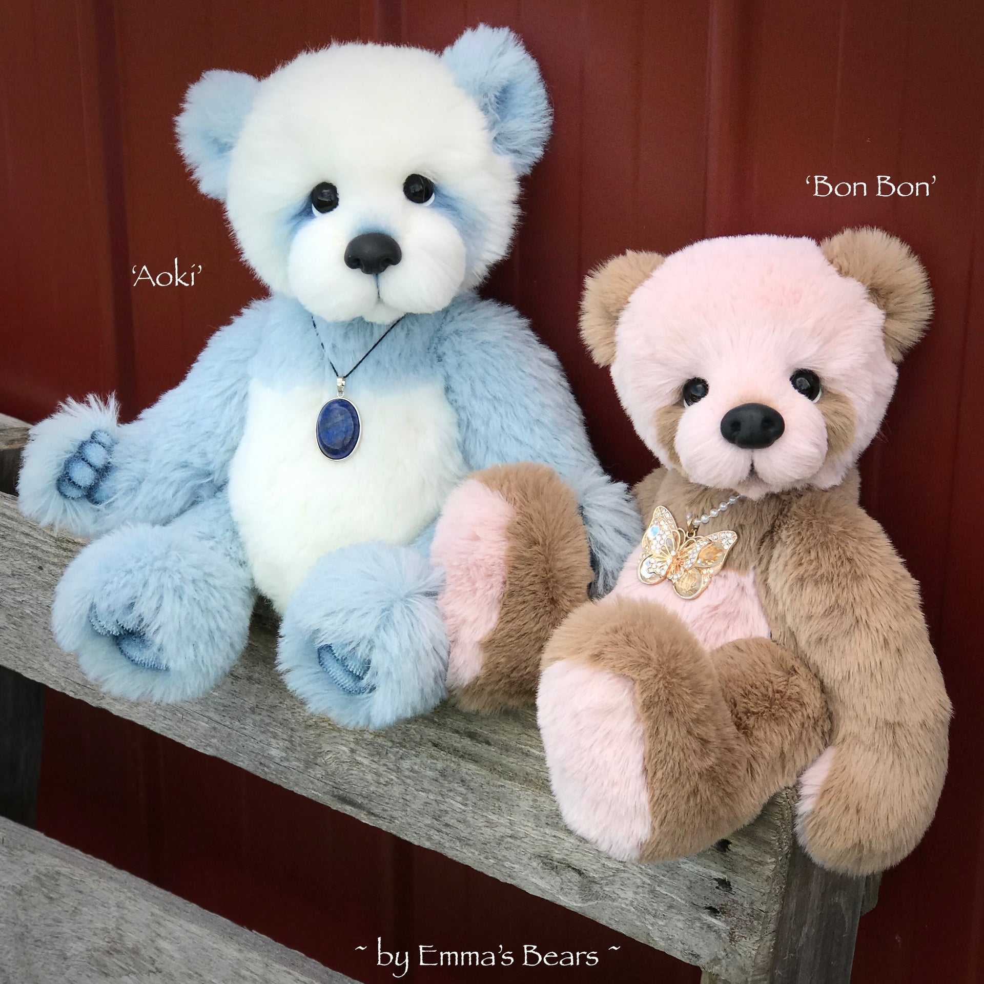 Bon Bon - 12" Faux Fur Artist Panda Bear by Emma's Bears - OOAK