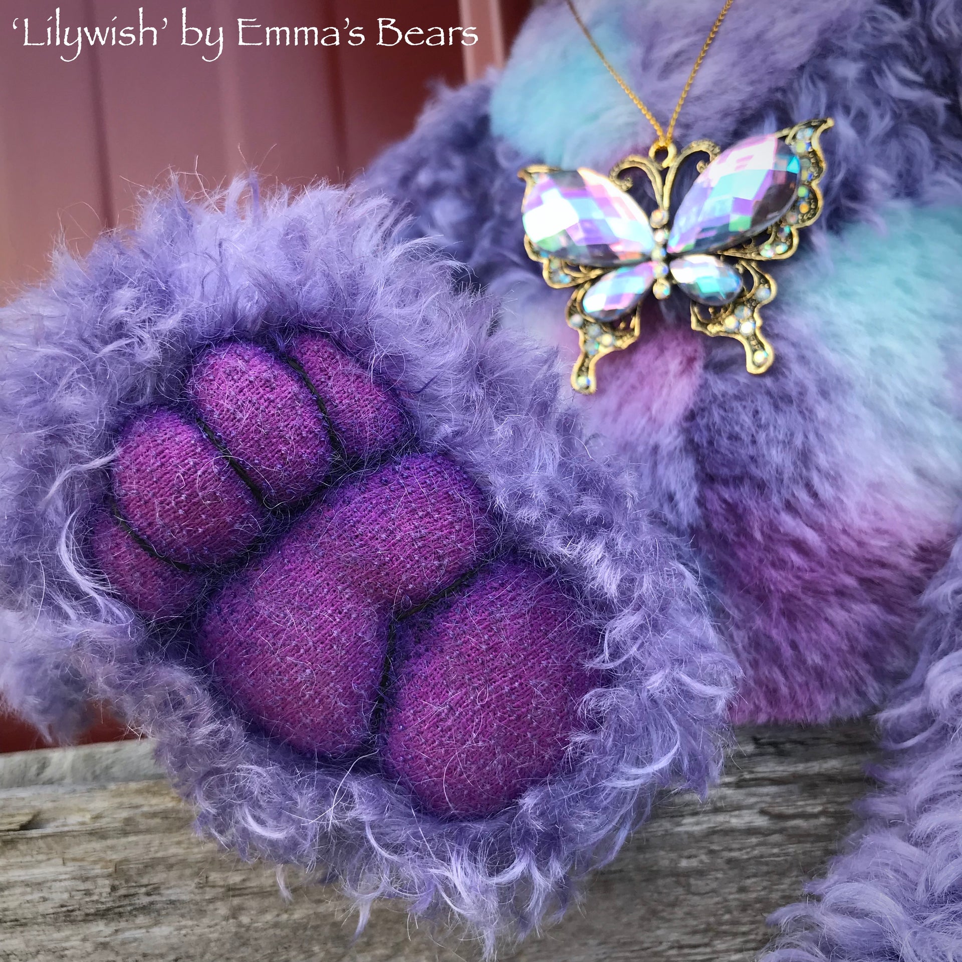 Lilywish - 18" Hand-dyed Mohair and Alpaca Artist Bear by Emma's Bears - OOAK
