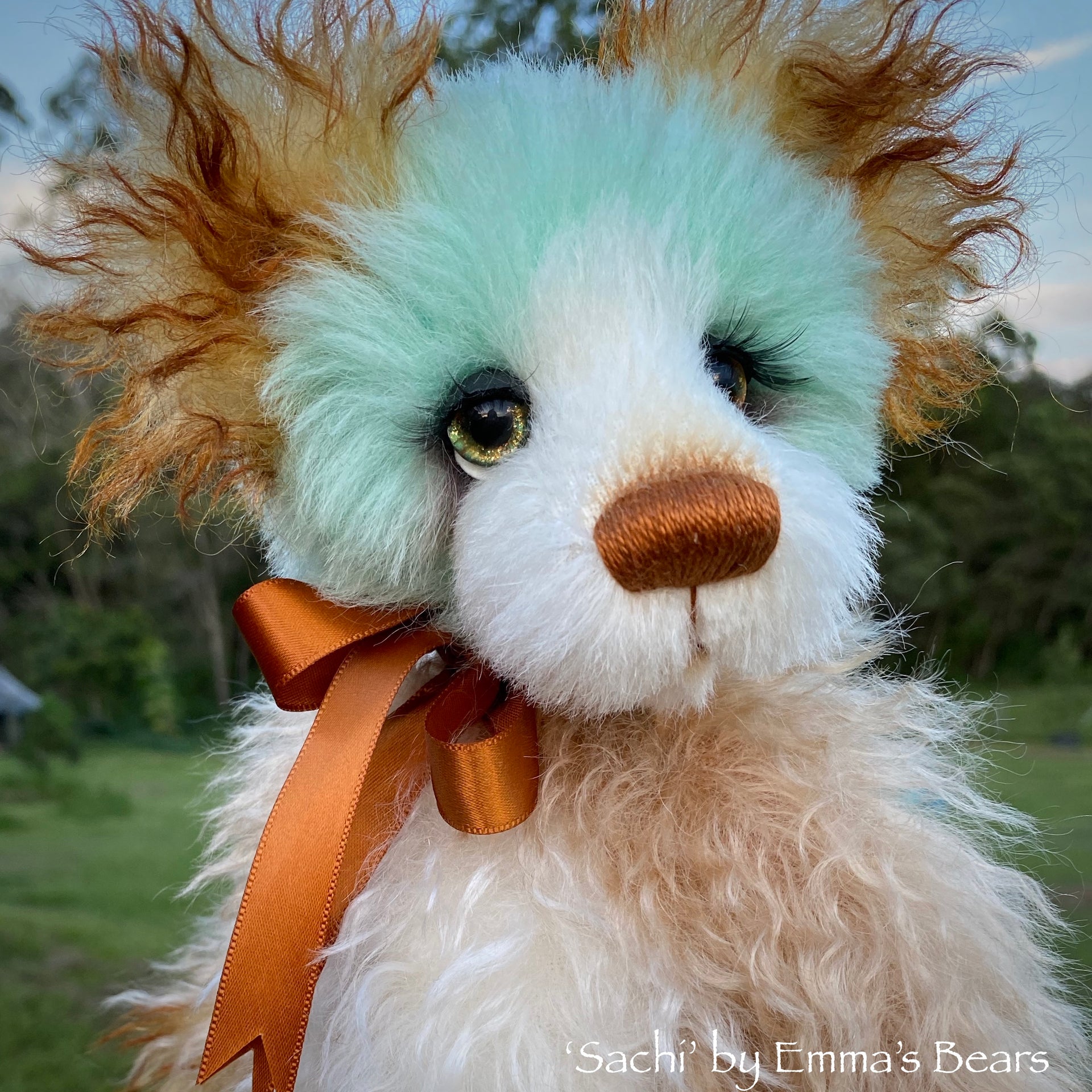 Sachi - 10" Hand Dyed Mohair and Alpaca Artist Bear by Emma's Bears - OOAK
