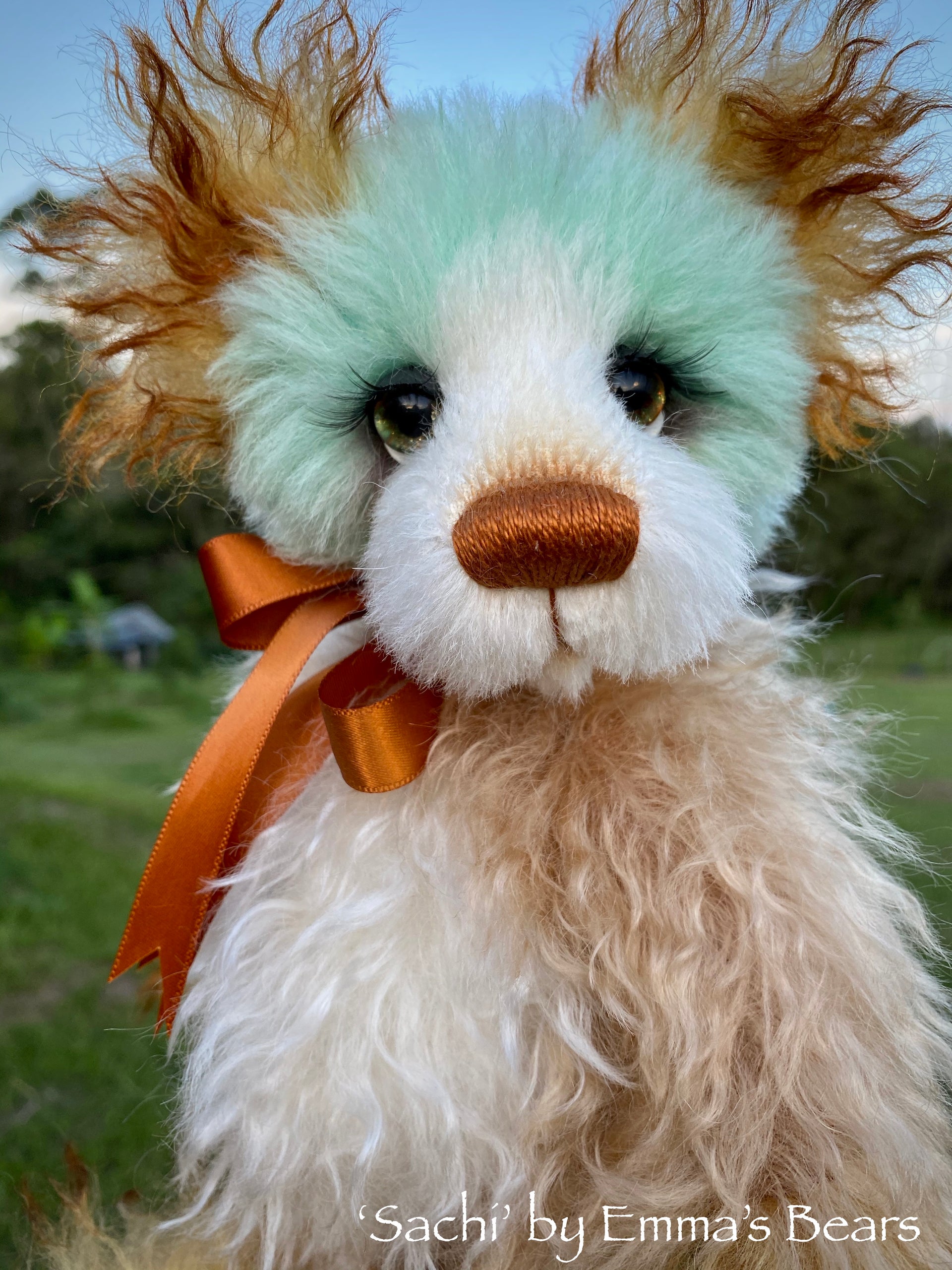 Sachi - 10" Hand Dyed Mohair and Alpaca Artist Bear by Emma's Bears - OOAK