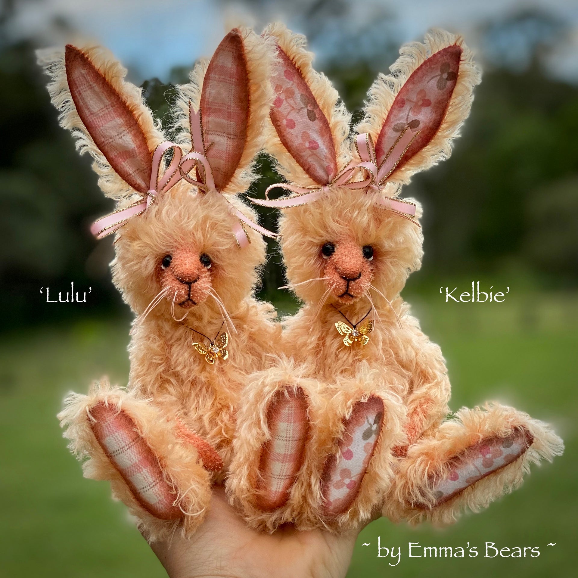 SALE Lulu - 8"  Mohair Artist Bunny by Emma's Bears - OOAK