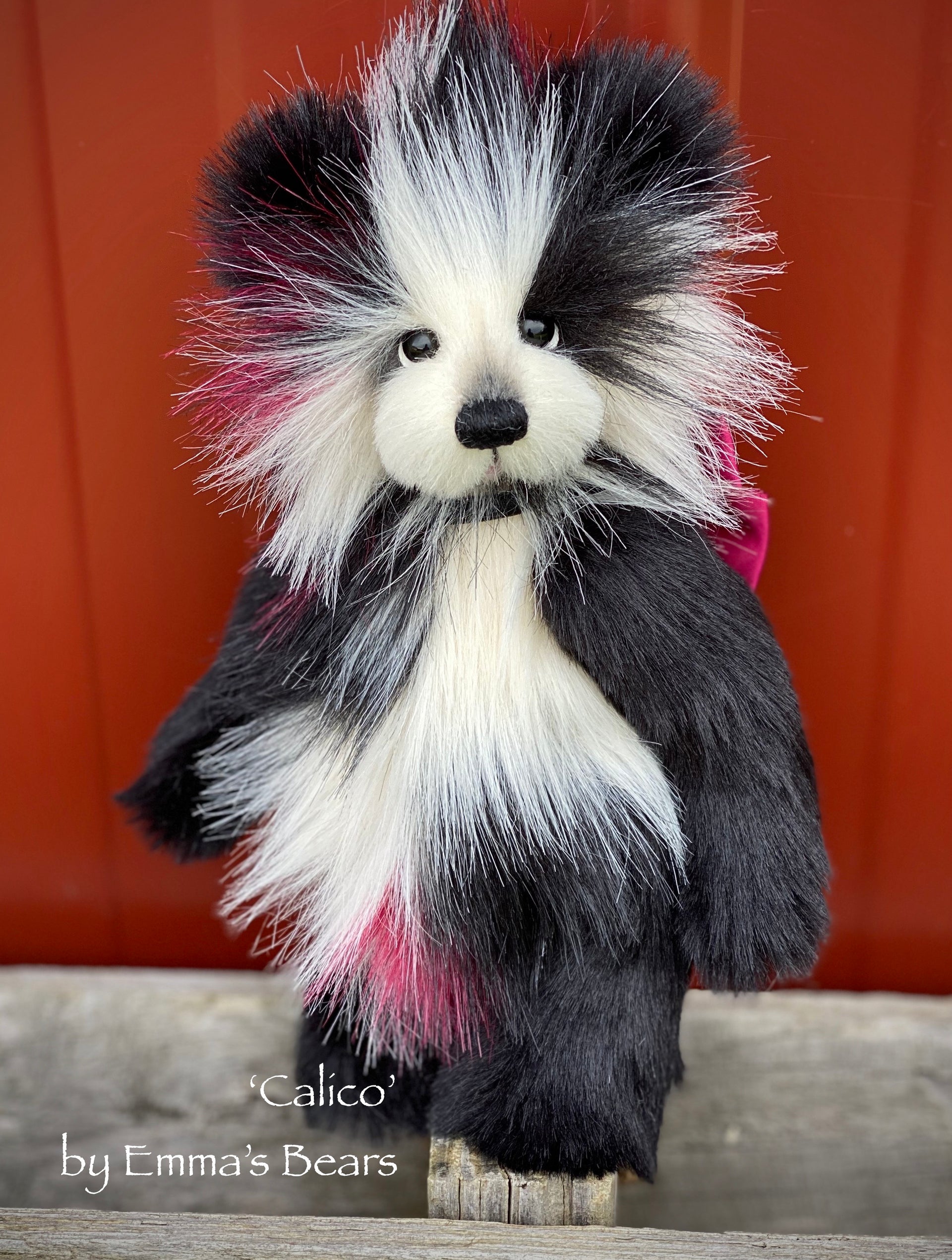 Calico - 8" Faux Fur Artist Bear by Emma's Bears - OOAK
