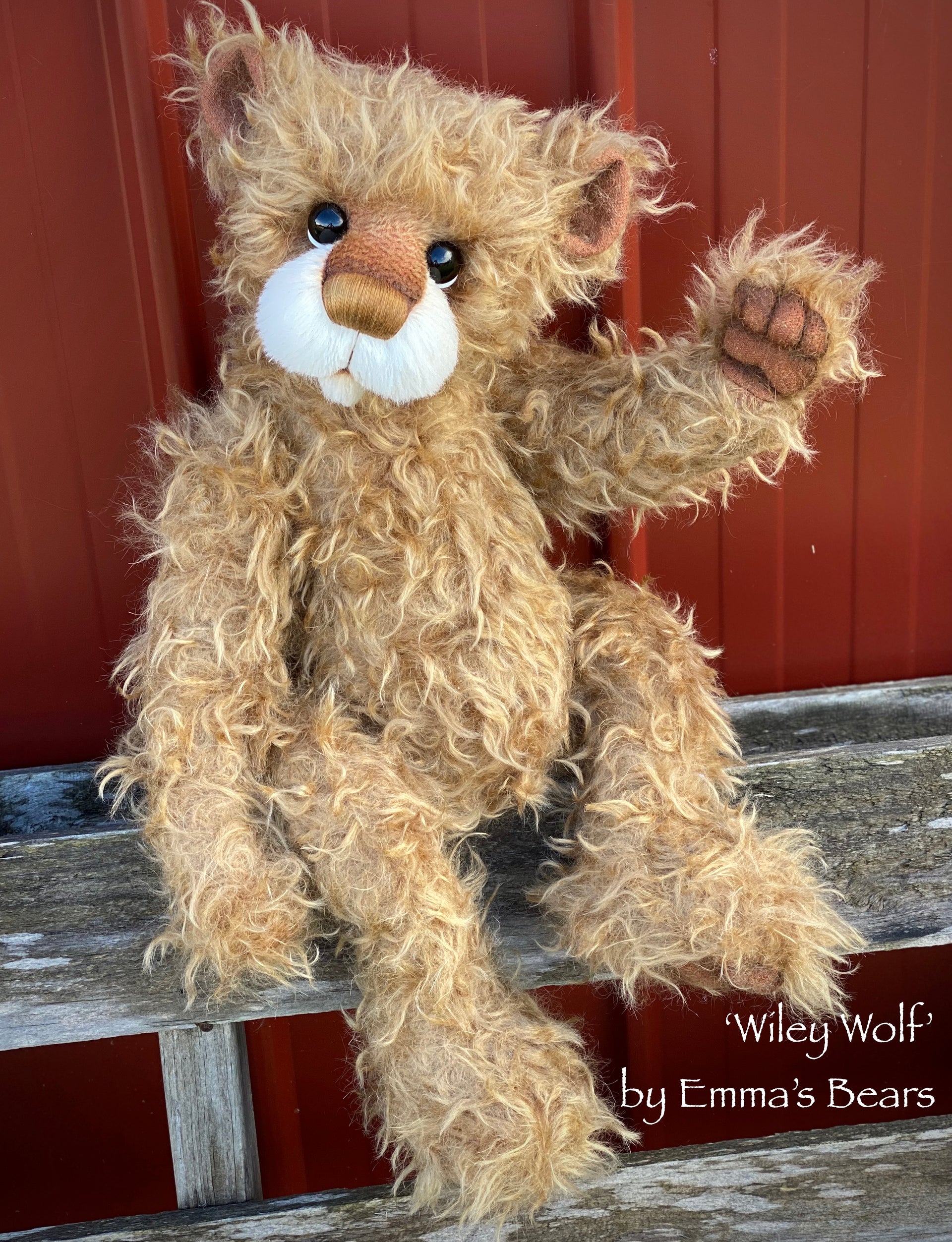 Wiley Wolf - 21" Mohair Toddler Artist Bear by Emma's Bears - OOAK