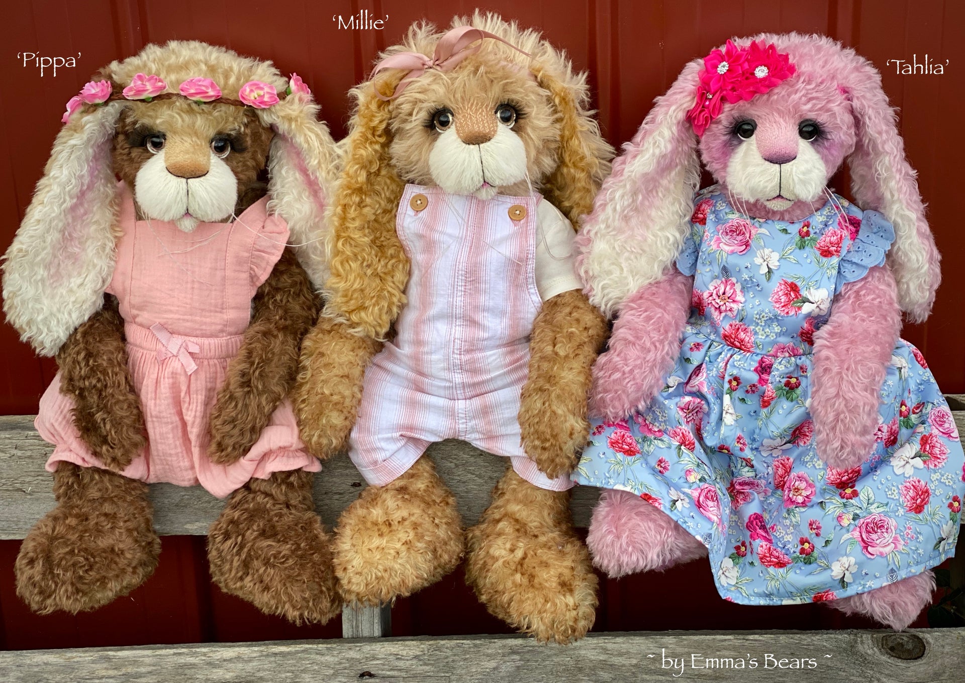 Tahlia Paige - 21" Kid Mohair Toddler Artist BUNNY by Emma's Bears - OOAK