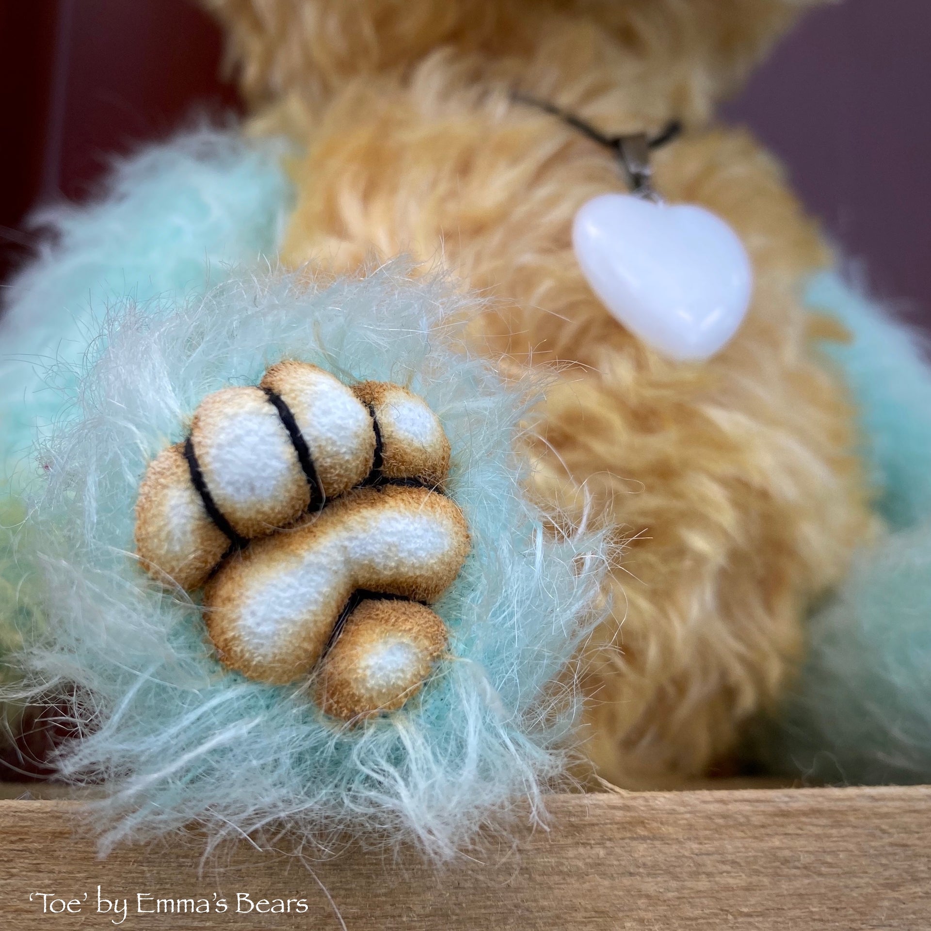 Toe - 8" Hand-Dyed Mohair and Alpaca Artist Bear by Emma's Bears - OOAK in a Limited Series