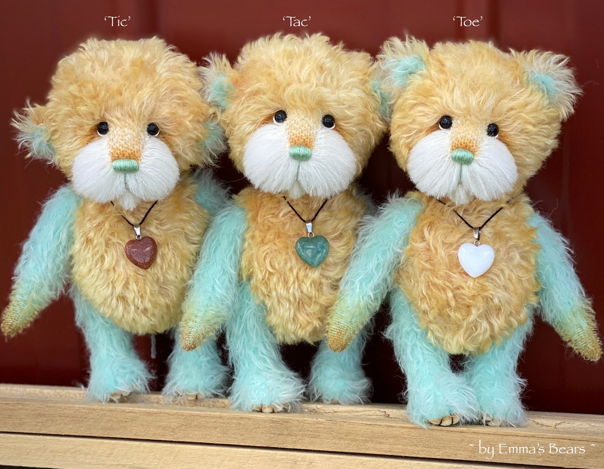 Tac - 8" Hand-Dyed Mohair and Alpaca Artist Bear by Emma's Bears - OOAK in a Limited Series