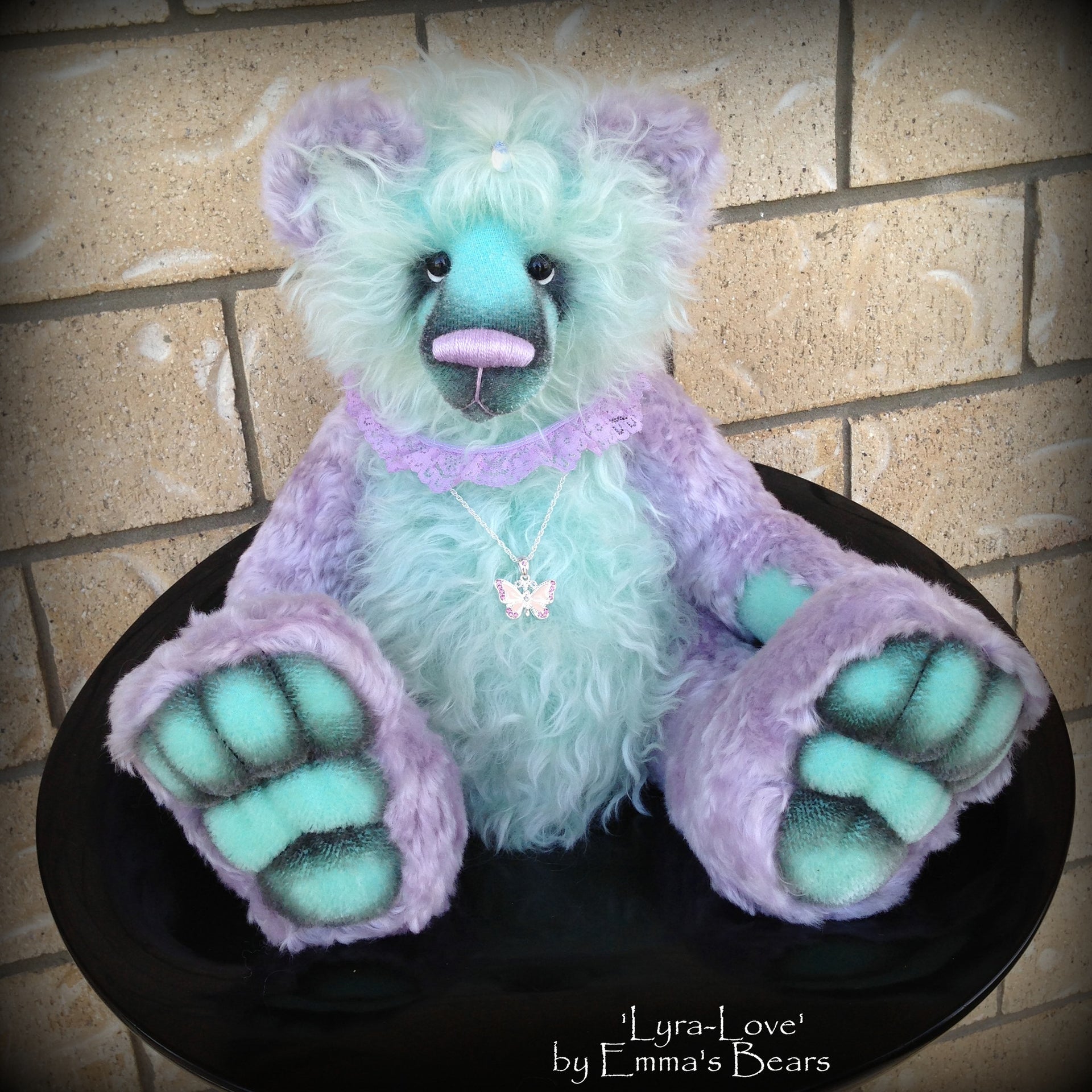 Lyra Love - 19IN hand dyed mohair artist bear by Emmas Bears - OOAK